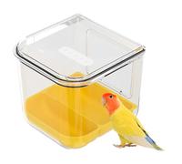 Parrot Feeder - Transparent Bird Bath with Feeder, Canary Food Container for Parrot, Parrot, Parakeet, Canary, Finch, Cockatiel, Lovebird