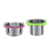 Parrot Feeding Cup Multi Functional Stainless Steel Bowl for Small Birds