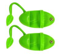 Parrot Feeding Rack Foraging Food, Bolt-on Holder 2pcs Green | Plastic Metal Build, Moveable Perch, Indoor Daily Care, Stable Spot for PET Birds and Food