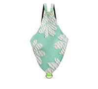Parrot Flight Suit Diaper Harness for Small Birds, Adjustable Bird Diaper Bib with Metal D Ring, Soft Fruit Print Bird Harness Outfit for Parrots Cockatiels Conures Lovebirds Budgies(Mint Flower,M)
