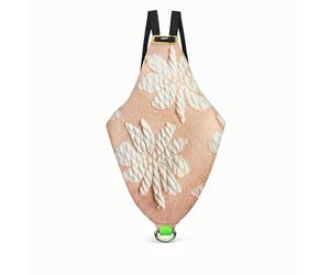 Parrot Flight Suit Diaper Harness for Small Birds, Adjustable Bird Diaper Bib with Metal D Ring, Soft Fruit Print Bird Harness Outfit for Parrots Cockatiels Conures Lovebirds Budgies(Peach Flower,L)