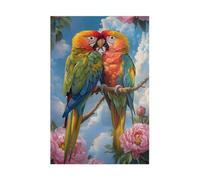 Parrot Flowers Jigsaw Puzzles for Adults 300 Pieces Educational Toys Challenging Game 300 Piece Puzzles for Adults for The Whole for Women Gifts for Men