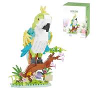 Parrot Flowers Micro Building Sets, Bird Flower Botanical Collection Mini Building Blocks for Adults, Creative Animal Bricks Model Toys, Home Office Art Decor, Gifts for Adults and Teens, 592 PCS