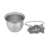 Parrot Food and Water Coop Cup, Stainless Steel Bird Feeding Dish with Clamp Holder, Silver, 1 Count - Secure Mount, Rust Resistant, Easy Cleaning for Bird Cages (7.5CM)