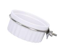 Parrot Food Bowl Holder Holder Corp Cup Bird Cage Parachute African Gray Conure Bird Feeding Dish Cup with Clamp Holder