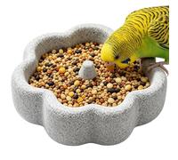 Parrot Food Bowls Natural Pumice Stone Portable Stable Bath Dish