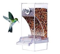 Parrot Food Feeder - No Waste Bird Supply, Seed Box Container | Easy Mount Dispenser for budgies Cage, Lovebird Tiel Habitat, Daily Feeding Solution, Durable plasticc Tool for Indoor Aviary Birds