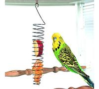 Parrot Food Fruits Basket,Stainless Steel Feeding Bird Cage Device Parrot Feeder Food Fruits Basket,for Birds Fruit Vegetable Holder Bird Foraging Toy For Parakeet Cockatiel Conure (1PCS)