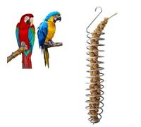 Parrot Food Fruits Basket Stainless Steel Feeding Bird Cage Device Parrot Feeder Food Fruits Basket for Birds Fruit Vegetable Holder Bird Foraging Toy For Parakeet Cockatiel (1PCS)