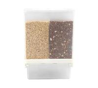 Parrot Food Holder - Spillproof 10x7.5x14cm, Visible Travel | Hanging Grain Dispenser, Refillable Feeding Organizer for Lovebirds Macaws Finches Doves Courtyard Terrace Habitats, Backyard Feedi