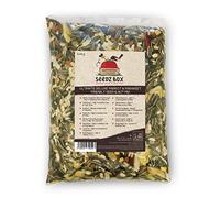 Parrot Food Seed and Nut Mix 3.6kg - Natural Healthy Feed For Parrots Incl African Greys - SeedzBox - Banana Pumpkin Seeds Peanuts and Whole Oats - Fats and Fibre - Donation to OneTreePlanted
