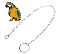 Parrot Foot Chain Anti-Bite Foot Ring Bird Harness Stainless Steel Durable Adjustable Ankle Weights for Birds Parrots Pet Training (11MM)