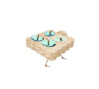 Parrot Forage Accessory for Parrots - 8 Inch Bird Enrichment Toy, Safe Chewable Hanging Block, Cage Amusement Item Unit, Vibrant Interactive Activity | Wooden Play Accessory for Parrots