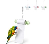 Parrot Foraging Toy, Bird Shredding Toy with Replaceable Paper Roll, Food Grade PP Chewing Toys for Cockatiel Budgie Conure Parakeet, Bird Cage Boredom Relief Enrichment Toys
