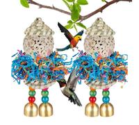 Parrot Foraging Toys - 2 Pieces Parakeet Toys to Broken,Forageable Chewing Ball for Parrot Movement Enrichment Game Cage and Other Bird Species