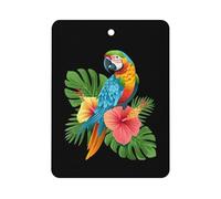 Parrot Funny Tropical Bird Car Air Freshener Decorative Hanging Aromatherapy Tablets for Car Trucks Square