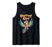 Parrot Girl Womens Funny Cartoon Talking Bird Birthday Party Tank Top