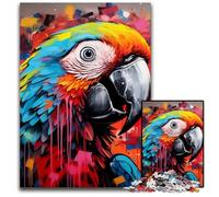 Parrot Graffiti 1000-Piece Jigsaw Puzzle cardboard Jigsaw Puzzles for Adults for Teenagers & Teens, Ideal Birthday 26X38CM/10.23x14.96inch