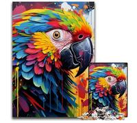 Parrot Graffiti 1000 Pieces Puzzles for Adults cardboard Jigsaw Ideal for Lover, Perfect Christmas, New Year, Valentine's Gift 26X38CM/10.23x14.96inch