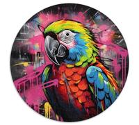 Parrot Graffiti Painting Jigsaw Puzzles for Adults Adult Jigsaw Puzzles 1000 Pieces for Home Decor,Brain Training 67.5x67.5cm