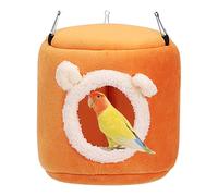 Parrot Hammock Bed, Bird Cage Nest, Soft Fleece Warmer Shelter, Winter Hanging Birds Nests Hooks, Easy Washable Comfort Tent for Cages, Aviary, Home, Balcony, Pet Room, Corner, 7.87x7.48x7.48 Inches