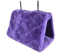 Parrot Hammock Bird Bed Budgie Bed Bird Nest Parrot Bed Bird Hanging Bed Soft Plush Nest Toys for Cage Budgies Eclectus Parakeet Cockatiels Lovebird Purple