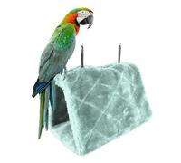 Parrot Hammock Bird Bed Budgie Bed Bird Nest Parrot Bed Bird Hanging Bed Soft Plush Nest Toys for Cage Budgies Eclectus Parakeet Cockatiels Lovebird Blue