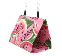 Parrot Hammock Canvas Triangular Bed | Watermelon Pattern Soft Comfortable Bird Resting Spot for Play & Relaxation | Safe Hiding Place for Parrots/Cockatiels/Budgies (17 * 11 * 15CM)