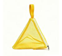 Parrot Hamster Carrier Bag Pyramid Shape Bird Travel Bag (Yellow) | Breathable, Ventilation, Secure Zippered Closure, Lightweight PVC Mesh, Compact Triangle Shape, Perfect For Outdoor Walks