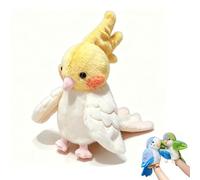 Parrot Hand Puppet, Realistic Plush Parrot Stuffed Animals, Interactive Bird Puppet, Soft Bird Plush Toy, Funny Animal Toy for Role Play Storytelling Teaching Birthday Gifts for Kids (20cm,Yellow)