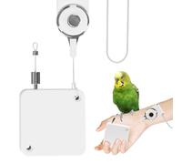 Parrot Harness,2M Telescopic Parakeet Leashes for Conures - Soft Foot Ring Bird Flying Harness, Adjustable Traction Rope for Budgies, Cockatiels, Psittacula