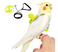 Parrot Harness and Leash, Bird Adjustable Outdoor Flying Training Rope with Buckle for Cockatiel, Macaw, Budgie, Red-Breasted Parakeet, Monk Parakeet, Grey Parrot, Lovebird