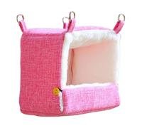 Parrot Heated Bed - Soft Hammock 21cm | Cotton Velvet Bird Bed with 5 Levels USB Heating Mat - and Warm Nest for Parakeets, Cockatiels, Cockatoos, Hamsters