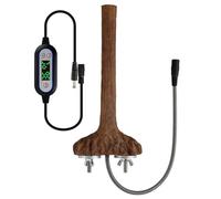 Parrot Heating Perch Bird Cage Heater Perch Simulated Wooden Perch Stick Cage Warm Comfortable Heating Station Stand for Mynas African Grey Parrots Perr