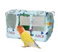 Parrot House, Bird Bed for Cage, Breathable Bird Nest Cuddly Hut with Cool Mat, Pet Tent for Parakeets, Cockatiels, Lovebird, Cockatoo, Finch, Hamster, Chinchilla