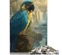 Parrot Iguazu Falls Wooden Jigsaw Puzzle 300 Pieces Adults Fun Toy Intellectual Game Decoration Stress Relief Education Game Relaxation And Intelligence 300pcs (40x28cm)