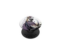 Parrot Illustration Colorful Bird Art Tattoo Style Linework PopSockets Adhesive PopGrip