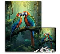 Parrot in The Jungle 1000 Piece Jigsaw Puzzle Puzzles for Adults Ideal for Lover Perfect Christmas New Year Valentine's Gift 1000 PCS(75x50cm)