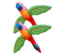 Parrot Inflatable Toys, 2 Pieces Inflatable Parrot Decor, Colorful Pool Toys for Gathering, Swimming Pool