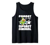 Parrot is My Spirit Animal Kawaii Cartoon Funny Parrots Tank Top