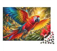 Parrot Jungle Flower Jigsaw Puzzle, 1000 Pcs For Adults