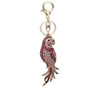 Parrot Keychain for Women, Cute Parrot Bird Key Chain for Girls, Sparkling Tropical Parrot Key Ring, Funny Parrot Keychains, Punk Parrot Keyring, Rhinestone Parrot Animal Keychain Accessories Gift