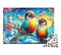 Parrot Love 1000-Piece Jigsaw Puzzle Highly Playable Puzzle Classic Educational Game for Family Puzzle Time 38x26cm/1000pcs