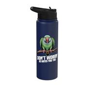 Parrot Lover Bird Owner Hate You Indian Ringneck Parakeet Stainless Steel Insulated Water Bottle