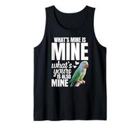 Parrot Lover Birdkeeper Also Mine Alexandrine Parakeet Tank Top