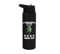 Parrot Lover Birdkeeper I Talk Indian Ringneck Parakeet Stainless Steel Insulated Water Bottle