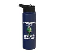 Parrot Lover Birdkeeper I Talk Indian Ringneck Parakeet Stainless Steel Insulated Water Bottle