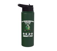 Parrot Lover Birdkeeper I Talk Indian Ringneck Parakeet Stainless Steel Insulated Water Bottle