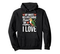 Parrot Lover Birdkeeper Poops On White Bellied Caique Pullover Hoodie