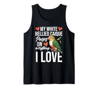 Parrot Lover Birdkeeper Poops On White Bellied Caique Tank Top